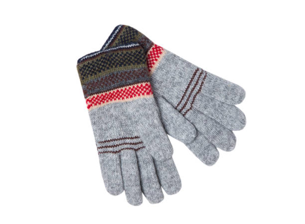 istock Knitted gloves with ornament isolated on white backgrond 1177652388