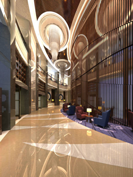 istock 3d render of luxury hotel lobby 1177653553