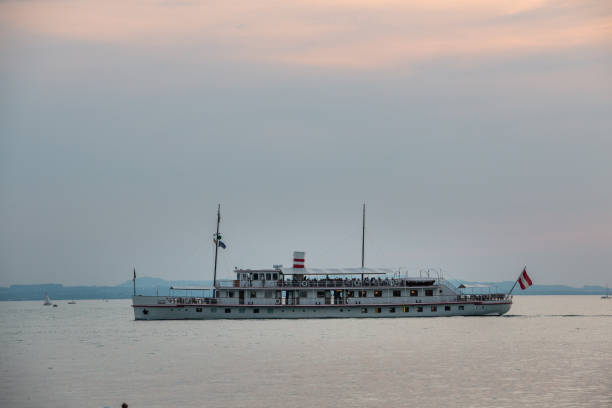 Ferryboat with passengers on the big lake