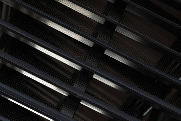 istock Close-up of Black ventilation grille with gaps 1177656983