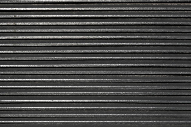 istock Flatlay of ribbed metal surface for the blind 1177657126