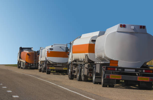 istock Fuel trucks at the roadside 1177661101