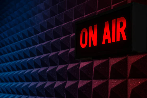 On air sign On air sign background radio broadcasting photos stock pictures, royalty-free photos & images