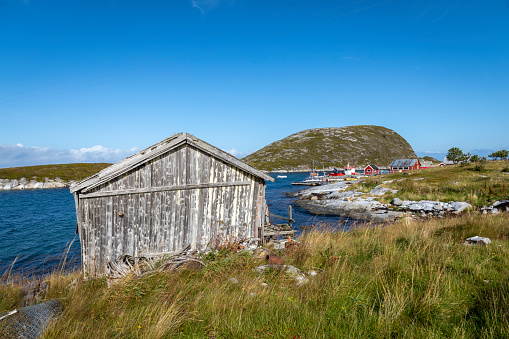 derelicted cottage on island Heroy, Nordland, Norway