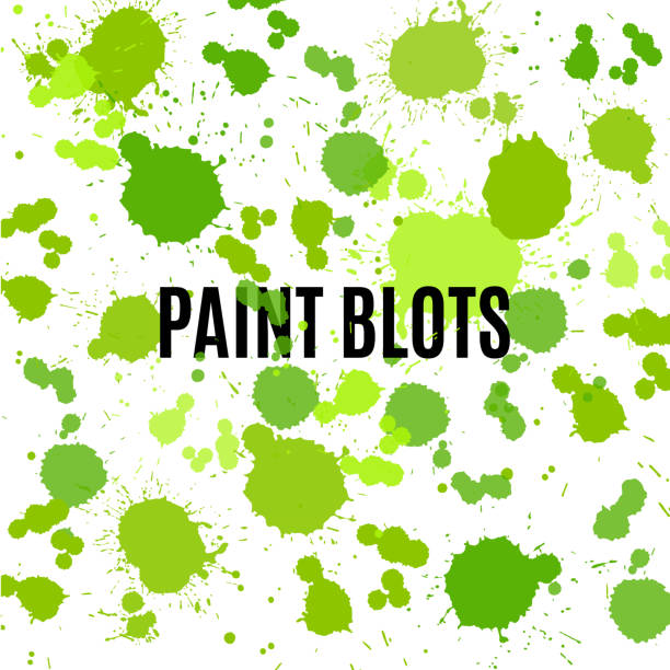 hand bemalt aquarell clipart, set von grünen farbe blots isoliert auf weißem hintergrund. grüne tinte patches set. aquarell kreise oder flecken sammlung. design-element für grußkarten und etiketten, abstrakte hintergrund. - book abstract backgrounds blob stock-grafiken, -clipart, -cartoons und -symbole