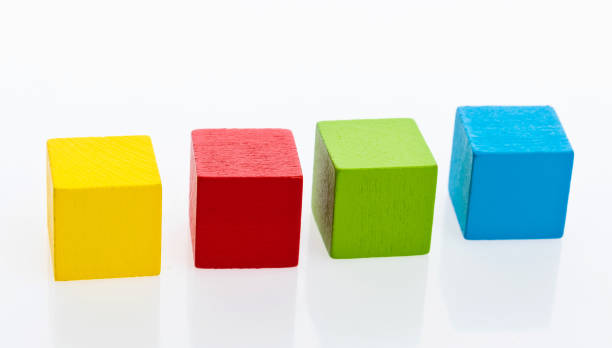 istock Wooden toy blocks in a row 1177670274