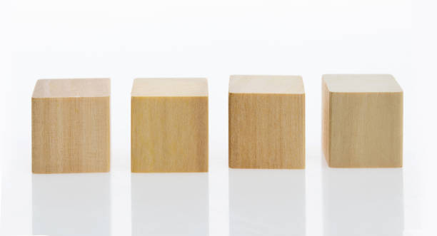 istock Four wooden blocks on white background 1177671795
