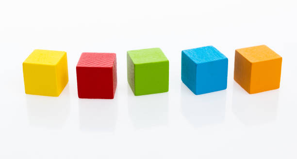 istock Wooden toy blocks in a row 1177671972
