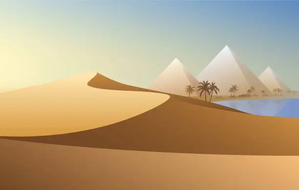 Vector illustration of Desert landscape