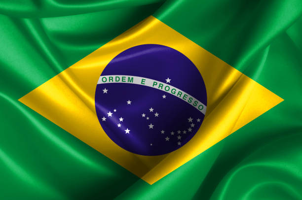 istock Brazil waving flag 1177674361