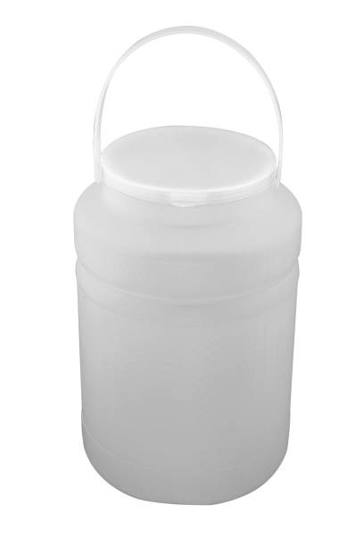istock plastic bucket for yogurt and food isolated on white background. 1177674550