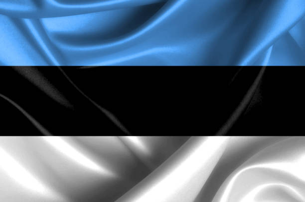 istock Estonia waving flag 1177676212