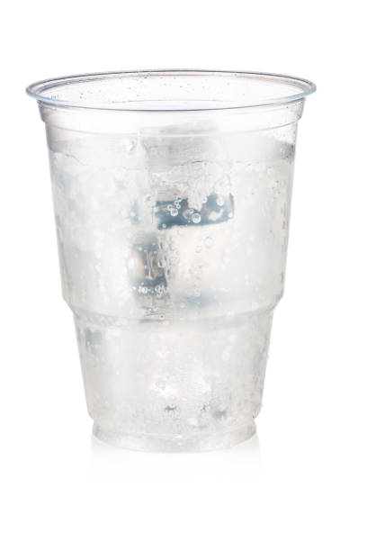 istock Soda carbonated drink with ice in a plastic cup isolated on white background 1177684644