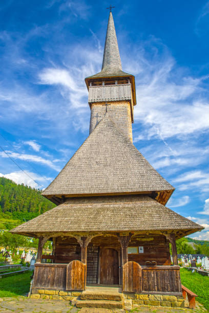 The church of the Holy Archangels in Rozavlea (Maramures, Romania) was built of fir wood, in 1717, over an older church ruined by the Tartars.