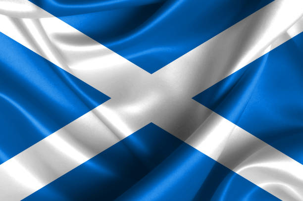 Scotland waving Flag Scotland waving Flag scottish flag stock pictures, royalty-free photos & images