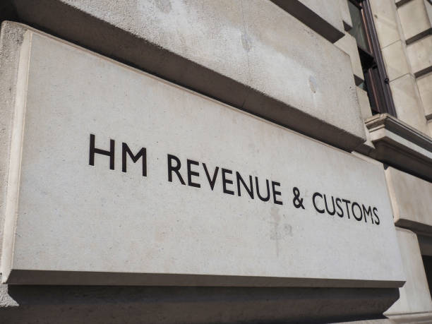 HM Revenue and Customs sign in London HMRC (Her Majesty Revenue and Customs) sign in London, UK hm government stock pictures, royalty-free photos & images