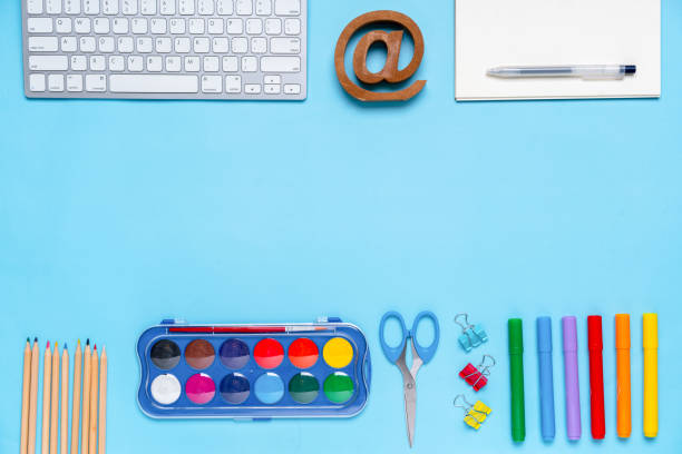 istock Colorful stationary in concept creative school work 1177701614
