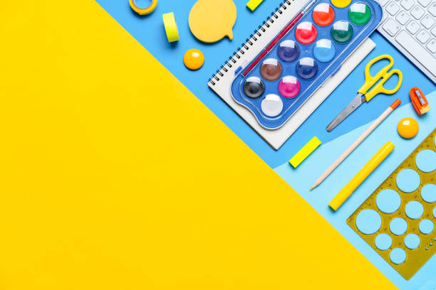 istock Colorful stationary in concept creative school work 1177701734