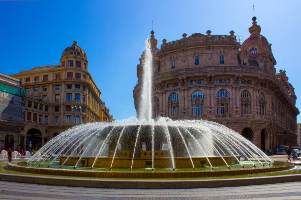istock Piazza Raffaele square with fountain 1177707663