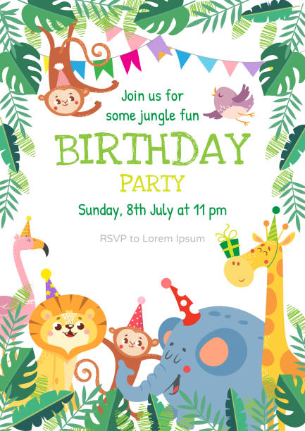 Birthday Greeting Cards With Cute Animals Stock Illustration - Download Image Now - Birthday, Animal, Rainforest - iStock Birthday Greeting Cards With Cute Animals Stock Illustration - Download Image Now - Birthday, Animal, Rainforest - iStock