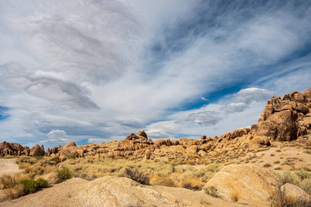istock unique cloud formations over rocky desert landscape California 1177731173
