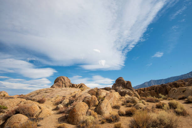istock unique cloud formations over rocky desert landscape California 1177731196