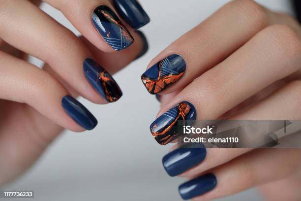 Stylish Trendy Female Manicure Beautiful Nail Art Manicure Nail Designs  With Decoration Stock Photo - Download Image Now - iStock
