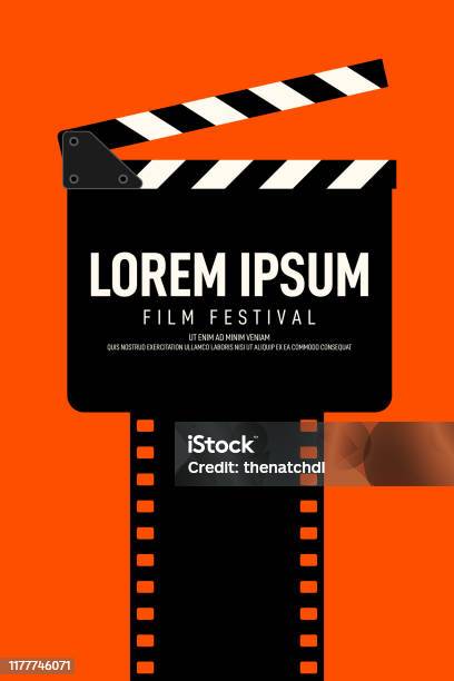 Movie And Film Poster Design Template Background Vintage Retro Style Stock Illustration - Download Image Now