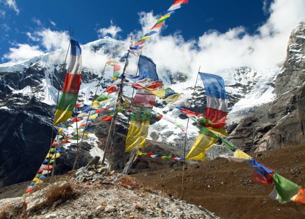 istock Buddhist prayer flags and Peak 7 VII, Nepal Himalayas 1177750807
