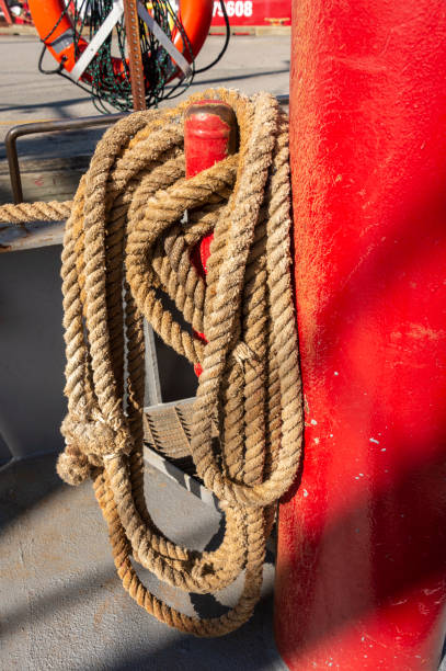 istock Thick line looped over horn cleat 1177757755