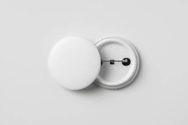 istock top view of white badge isolated on background 1177759498