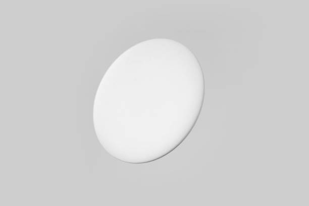 istock top view of white badge on white background 1177759626