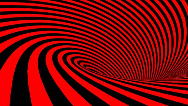 istock Red and Black spiral background - 3D rendering illustration 1177761151