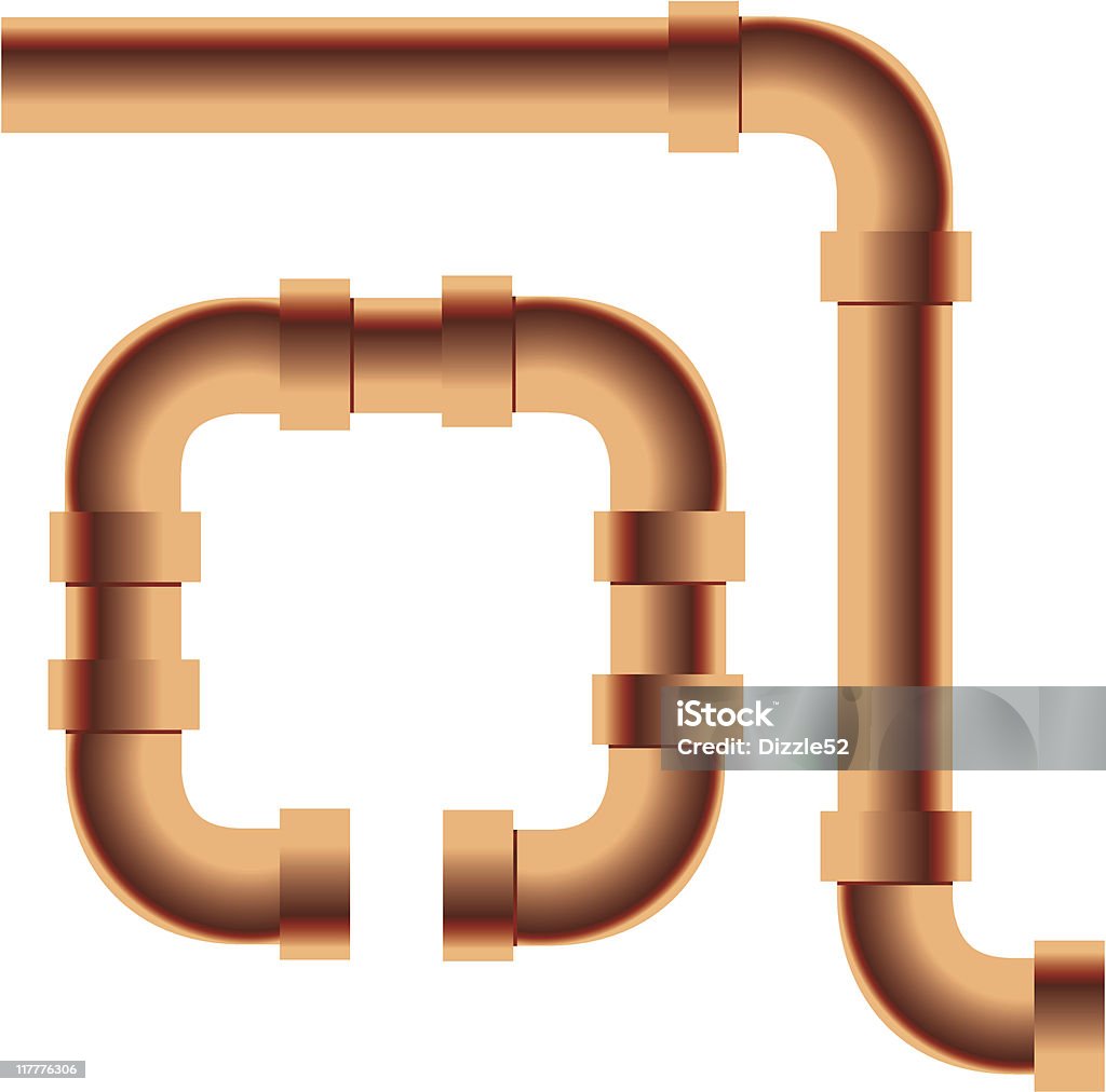 구리 파이프 - 로열티 프리 구리 벡터 아트