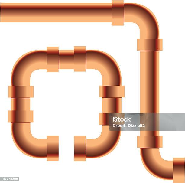 구리 파이프 구리에 대한 스톡 벡터 아트 및 기타 이미지 - 구리, 0명, 곡선