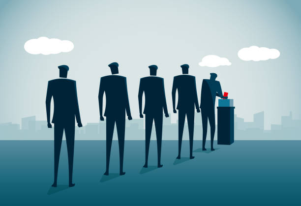 voting commercial illustrator voting queues stock illustrations