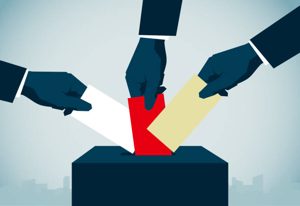 voting ballot vector art illustration