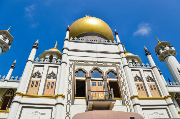 istock Kampongklam,Singapore - MAR 02, 2019: Sultan Mosque or Also known as Masjid Sultan, the impressive Sultan Mosque in historic Kampong Glam is the focal point for Singapore’s Muslim community. 1177765680