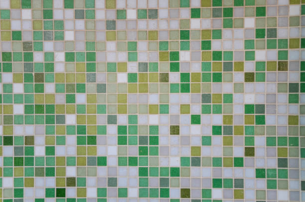 istock Close up of green tiled wall for background. 1177766385
