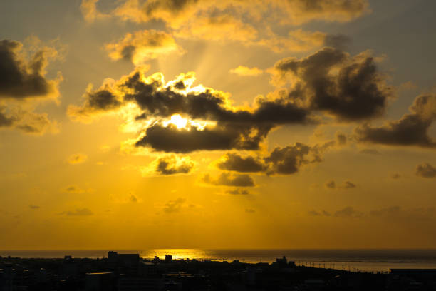 Early morning view from a hotel in Ishigaki Island, Okinawa Prefecture, Japan.