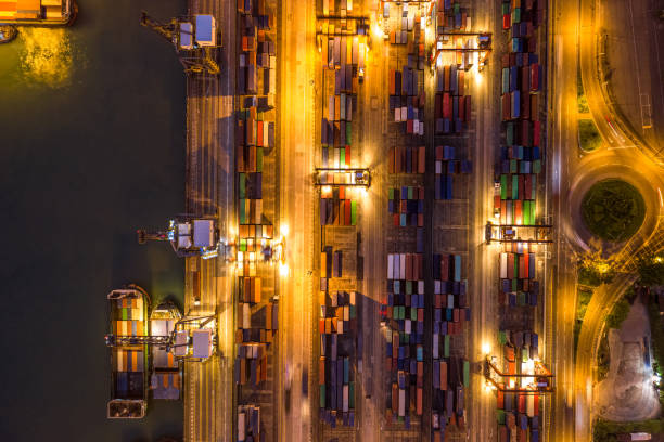 istock Kwai Tsing Container Terminals from drone view 1177771137