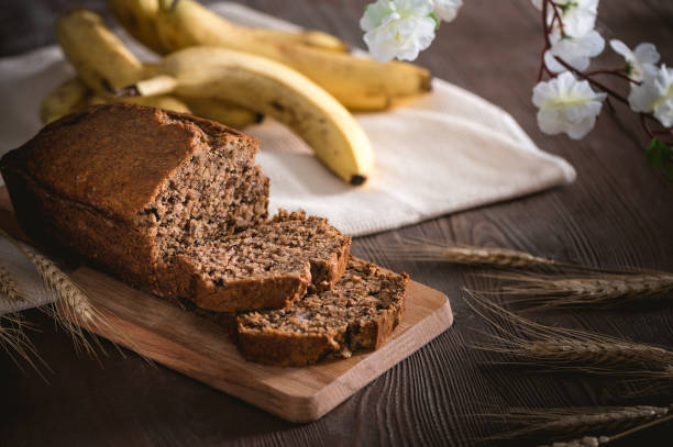 istock Fresh banana bread with fresh banana 1177790304