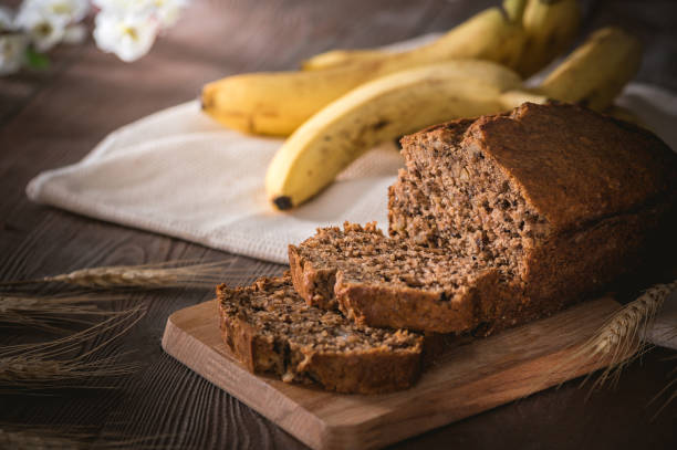 istock Fresh banana bread with fresh banana 1177790305