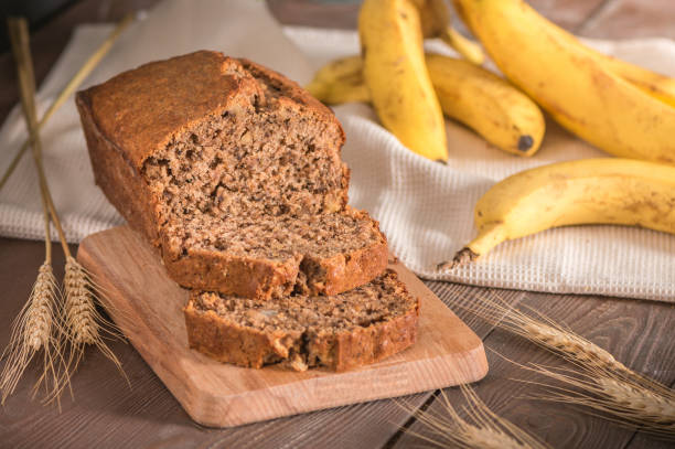 istock Fresh banana bread with fresh banana 1177790312