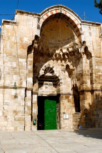 Gate of the Cotton Merchants, Temple Mount- Haram esh-Sharif Temple Mount- Haram esh-Sharif merchants gate stock pictures, royalty-free photos & images