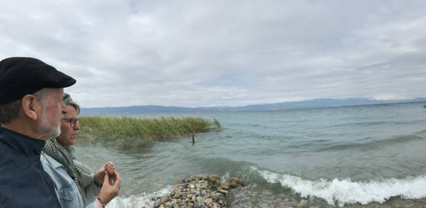 istock Couple at lake Ohrid 1177793728