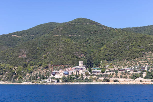 istock Docheiariou (Dochiariou) monastery at Mount Athos in Autonomous Monastic State of the Holy Mountain, Chalkidiki, Greece 1177803713
