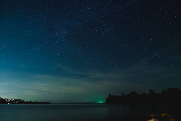 istock starry sky and seascape  in the night 1177803840