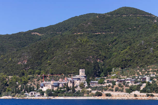 istock Docheiariou (Dochiariou) monastery at Mount Athos in Autonomous Monastic State of the Holy Mountain, Chalkidiki, Greece 1177803919