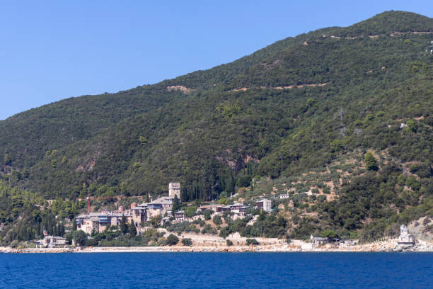istock Docheiariou (Dochiariou) monastery at Mount Athos in Autonomous Monastic State of the Holy Mountain, Chalkidiki, Greece 1177803988
